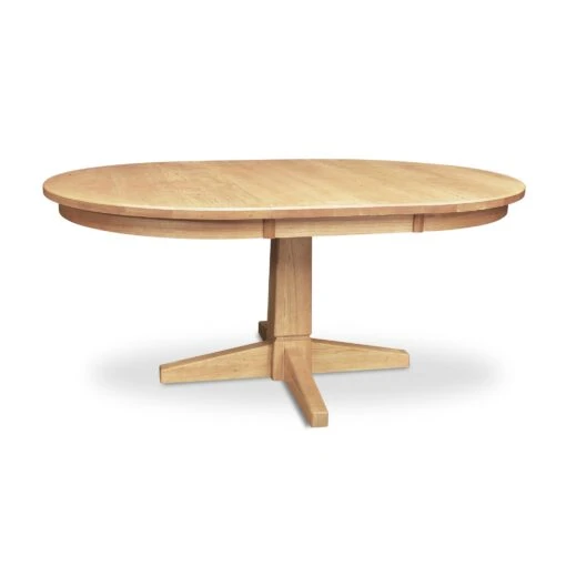 Natural Vermont Single Pedestal Round Extension Table - Image 4