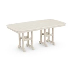 POLYWOOD Nautical 37" X 72" Rectangular Dining Table -HomeNest Store Nautical 37x72 Rectangular Dining Table NCT3772SA Sand