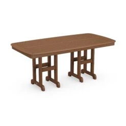 POLYWOOD Nautical 37" X 72" Rectangular Dining Table -HomeNest Store Nautical 37x72 Rectangular Dining Table NCT3772TE Teak