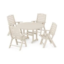 POLYWOOD Nautical 5-Piece Dining Set -HomeNest Store Nautical 5 Piece Dining Set PWS260 1 SA Sand