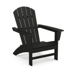 POLYWOOD Nautical Adirondack Chair -HomeNest Store Nautical Adirondack Chair AD410BL Black