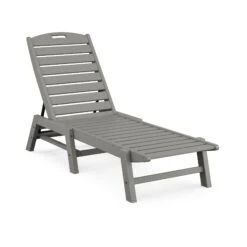 POLYWOOD Nautical Armless Chaise Lounge