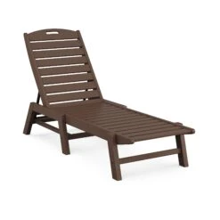 POLYWOOD Nautical Armless Chaise Lounge -HomeNest Store Nautical Armless Chaise Lounge NAC2280MA Mahogany