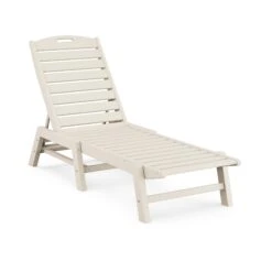 POLYWOOD Nautical Armless Chaise Lounge -HomeNest Store Nautical Armless Chaise Lounge NAC2280SA Sand