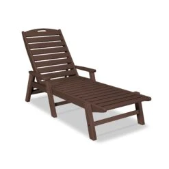 POLYWOOD Nautical Chaise With Arms -HomeNest Store Nautical Chaise with Arms NCC2280MA Mahogany