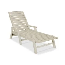 POLYWOOD Nautical Chaise With Arms -HomeNest Store Nautical Chaise with Arms NCC2280SA Sand