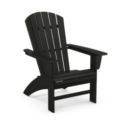 POLYWOOD Nautical Curveback Adirondack Chair -HomeNest Store Nautical Curveback Adirondack Chair AD610BL Black