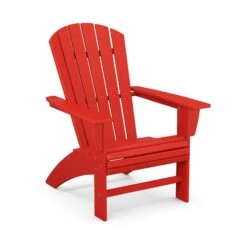 POLYWOOD Nautical Curveback Adirondack Chair -HomeNest Store Nautical Curveback Adirondack Chair AD610SR Sunset Red