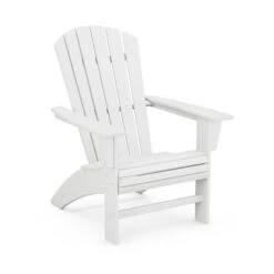 POLYWOOD Nautical Curveback Adirondack Chair -HomeNest Store Nautical Curveback Adirondack Chair AD610WH White