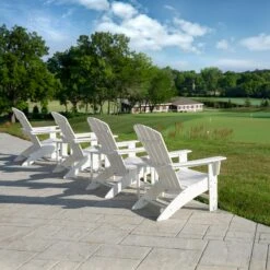 POLYWOOD Nautical Curveback Adirondack Chair -HomeNest Store Nautical Curveback Adirondack Chair Life 2