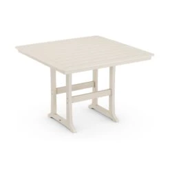POLYWOOD Nautical Trestle 59" Bar Table -HomeNest Store Nautical Trestle 59 Inch Bar Table PLB85 T2L1SA Sand