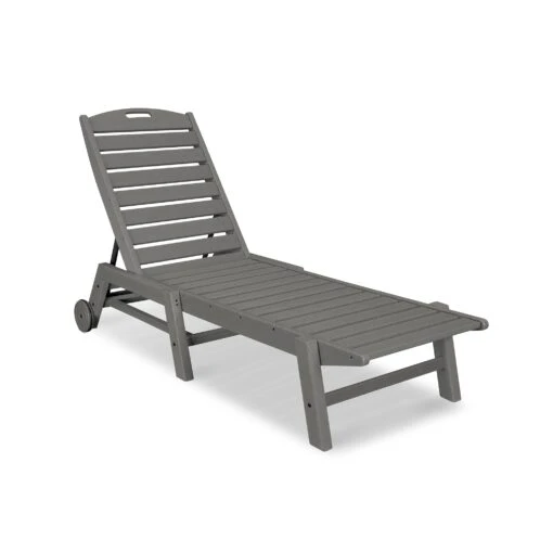POLYWOOD Nautical Wheeled Chaise - Stackable - Image 3