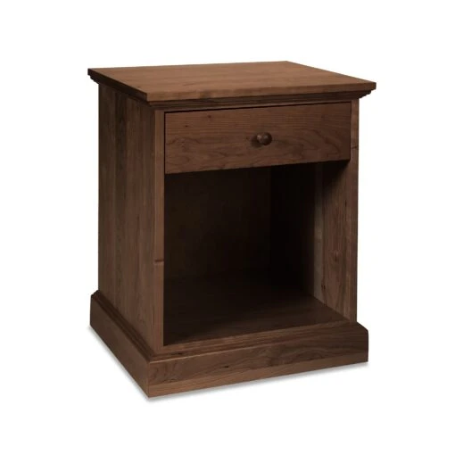 New England Shaker 1-Drawer Enclosed Shelf Nightstand - Image 7