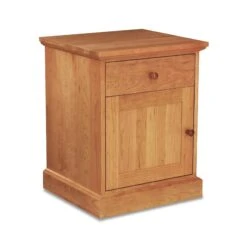 New England Shaker 1-Drawer Nightstand With Door -HomeNest Store New England Shaker 1 Drawer Nightstand with Door Natural Cherry