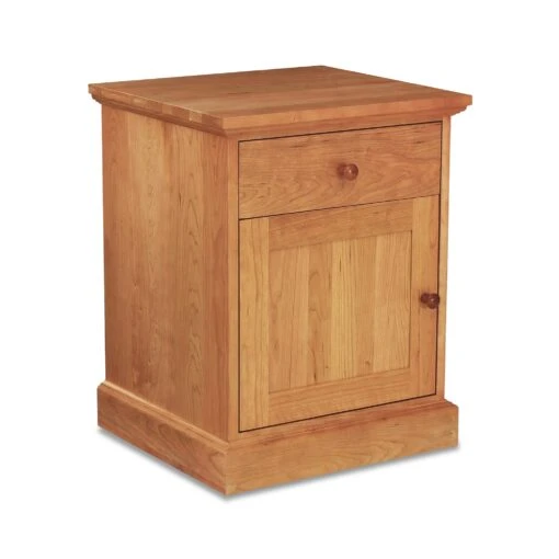 New England Shaker 1-Drawer Nightstand With Door - Image 3