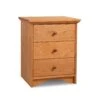 New England Shaker 3-Drawer Nightstand With Arched Base -HomeNest Store New England Shaker 3 Drawer Nightstand With Arched Toekick