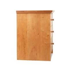 New England Shaker 3-Drawer Nightstand With Arched Base -HomeNest Store New England Shaker 3 Drawer Nightstand With Arched Toekick 2
