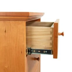 New England Shaker 3-Drawer Nightstand With Arched Base -HomeNest Store New England Shaker 3 Drawer Nightstand With Arched Toekick 3