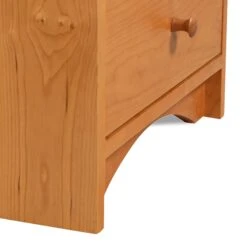 New England Shaker 3-Drawer Nightstand With Arched Base -HomeNest Store New England Shaker 3 Drawer Nightstand With Arched Toekick 5