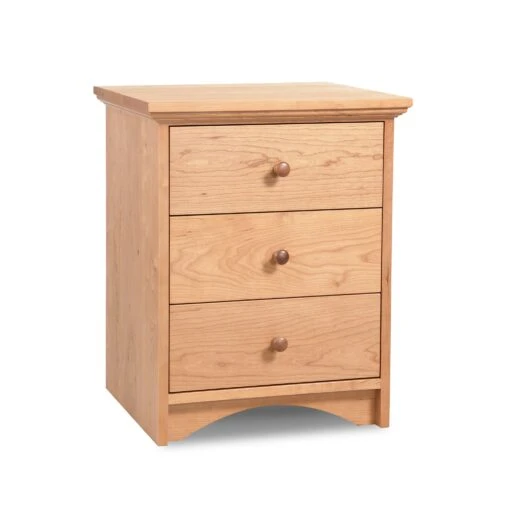 New England Shaker 3-Drawer Nightstand With Arched Base - Image 8