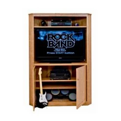 New England Shaker Corner Entertainment Center -HomeNest Store New England Shaker Corner Entertainment Center 1