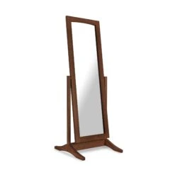 New England Shaker Floor Mirror -HomeNest Store New England Shaker Floor Length Mirror Natural Walnut