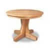 New Traditions Round Pedestal Extension Table - Oak - Clearance -HomeNest Store New Traditions Round Oak Ext Pedestal Table 1