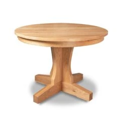 New Traditions Round Pedestal Extension Table - Oak - Clearance