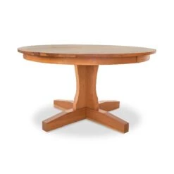 New Traditions Round Pedestal Table -HomeNest Store New Traditions Round Solid Top Pedestal Table 54 Inch Natural Cherry