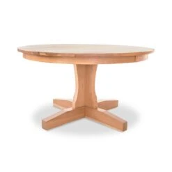 New Traditions Round Pedestal Table -HomeNest Store New Traditions Round Solid Top Pedestal Table 54 Inch Natural Maple