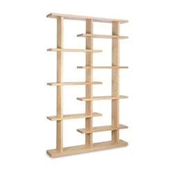 New York Contemporary Bookcase -HomeNest Store New York Contemporary Bookcase Natural Maple
