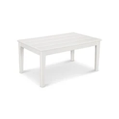 POLYWOOD Newport 22"x36" Coffee Table -HomeNest Store Newport 22x36 Coffee Table CT2236WH White