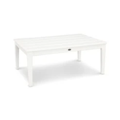 POLYWOOD Newport 28" X 42" Coffee Table -HomeNest Store Newport 28x42 Coffee Table CT2842WH White