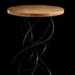 Olympus Wood Top Accent Table -HomeNest Store Olympus Wood Top Accent Table 4