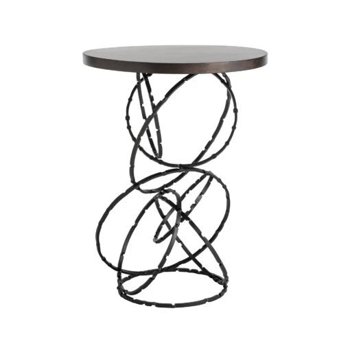 Olympus Wood Top Accent Table - Image 8