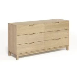 Oslo 6-Drawer Dresser -HomeNest Store Oslo 6 Drawer Dresser Natural Oak