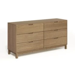 Oslo 6-Drawer Dresser -HomeNest Store Oslo 6 Drawer Dresser Sand Oak