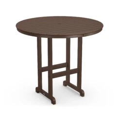 POLYWOOD Outdoor 48" Round Bar Table -HomeNest Store Outdoor 48 Inch Round Bar Table RBT248MA Mahogany