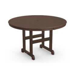 POLYWOOD Outdoor 48" Round Dining Table -HomeNest Store Outdoor 48 Inch Round Dining Table RT248MA Mahogany