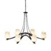 Oval Ribbon 6-Arm Chandelier -HomeNest Store Oval Ribbon 6 Arm Chandelier