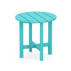 POLYWOOD 18" Round Side Table -HomeNest Store POLYWOOD 18 Inch Round Side Table RST18AR Aruba