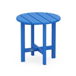 POLYWOOD 18" Round Side Table -HomeNest Store POLYWOOD 18 Inch Round Side Table RST18PB Pacific Blue