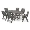 Nautical 7-Piece Dining Set - Slate Grey - Floor Model -HomeNest Store PWS125 1 GY
