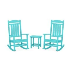 POLYWOOD Presidential Outdoor Rocking Chair 3-Piece Set -HomeNest Store PWS166 1 AR Aruba