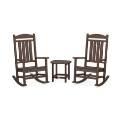 POLYWOOD Presidential Outdoor Rocking Chair 3-Piece Set -HomeNest Store PWS166 1 MA Mahogany