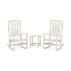 POLYWOOD Presidential Outdoor Rocking Chair 3-Piece Set -HomeNest Store PWS166 1 SA Sand