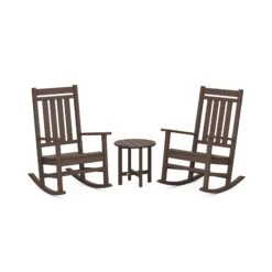 POLYWOOD Estate 3-Piece Rocking Chair Set -HomeNest Store PWS471 1 MA Mahogany