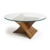 Planes Round Glass Top Coffee Table -HomeNest Store Planes Walnut Round Glass Top Coffee Table 786fed71 ac18 426d b4fa ed4879de144c