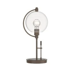 Pluto Table Lamp -HomeNest Store Pluto Table Lamp Bronze Clear