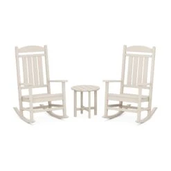 POLYWOOD Presidential 3-Piece Rocker Set -HomeNest Store Presidential 3 Piece Rocker Set PWS109 1 SA Sand